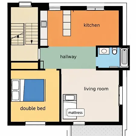 One-bedroom With Extra Mattress In Living * 베른